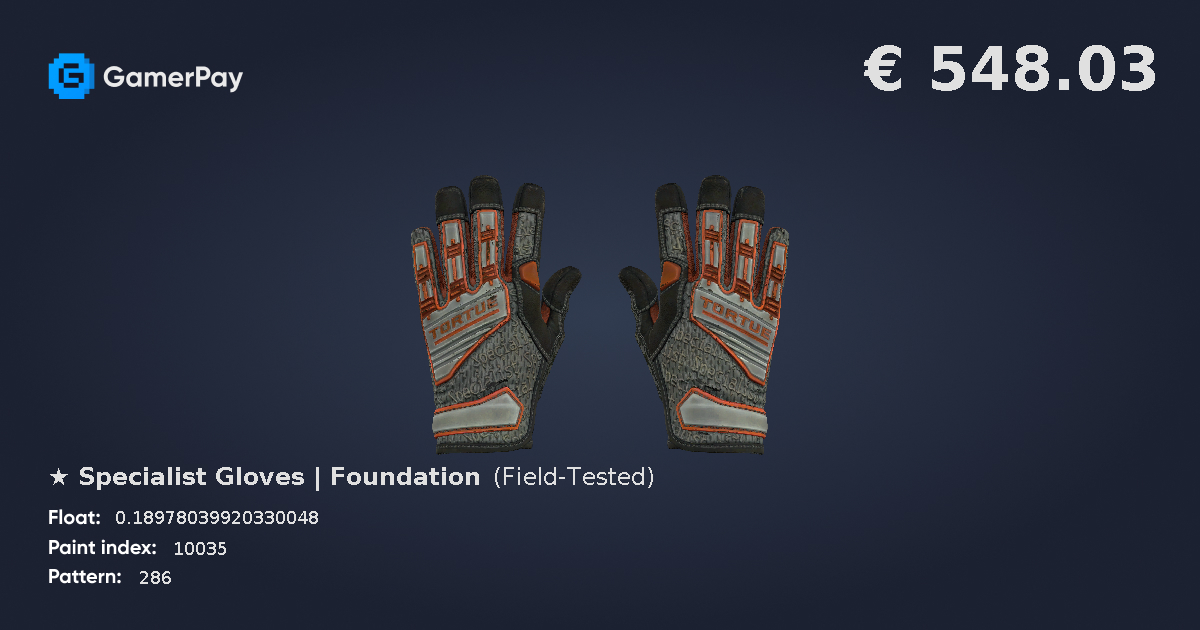 Specialist Gloves Foundation on GamerPay