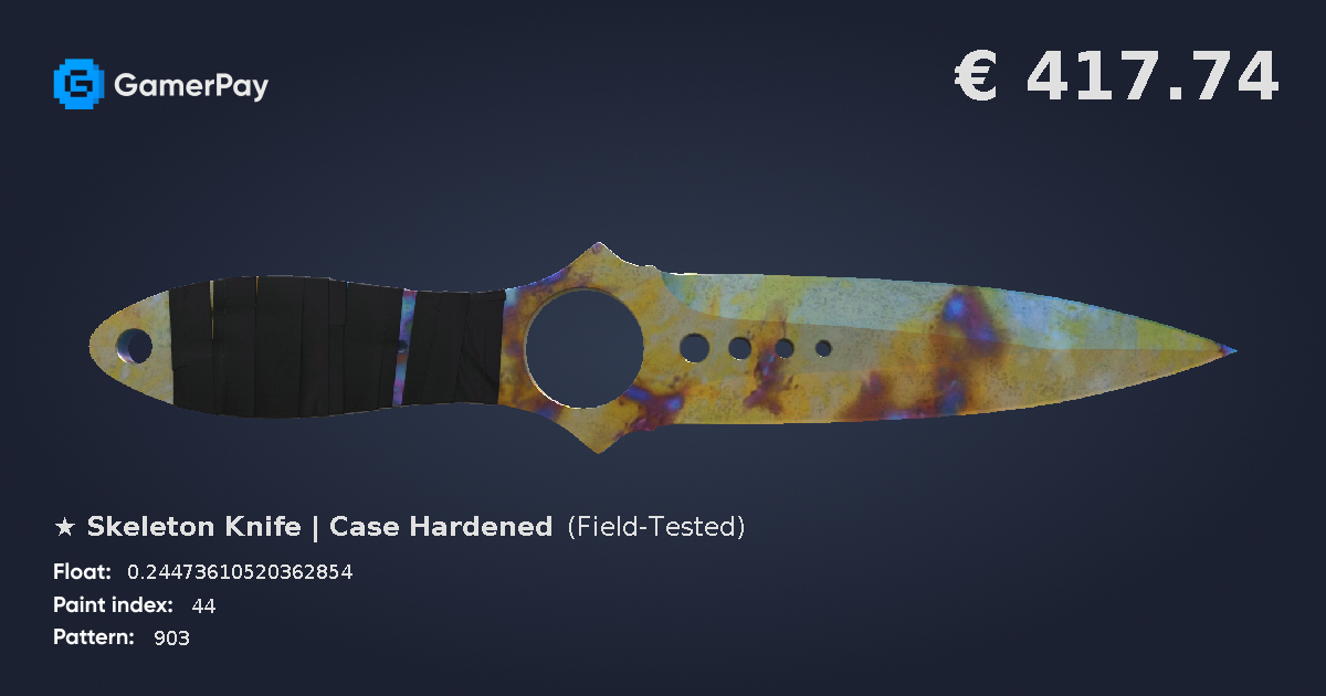 Skeleton Knife Case Hardened on GamerPay