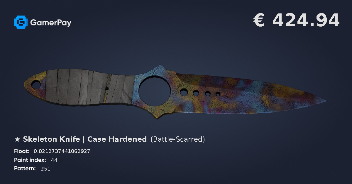 Skeleton Knife Case Hardened on GamerPay