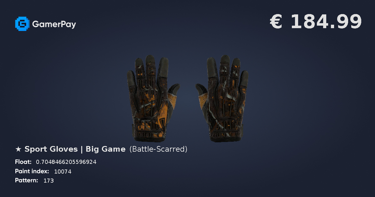 Sport Gloves Big Game on GamerPay
