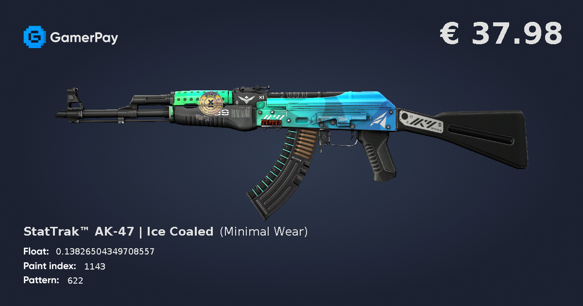 StatTrak™ AK-47 | Ice Coaled on GamerPay