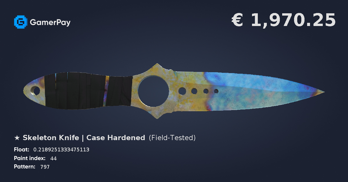 Skeleton Knife Case Hardened on GamerPay