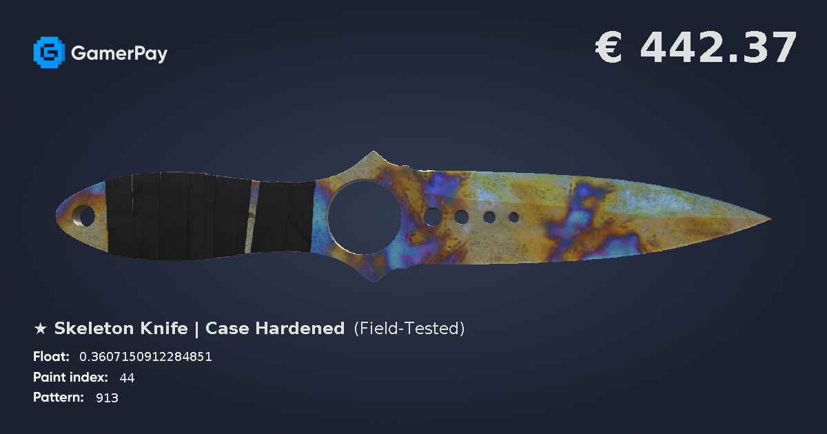 Skeleton Knife Case Hardened on GamerPay