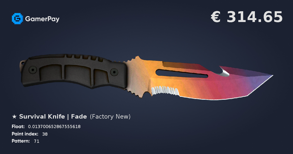 Survival Knife Fade on GamerPay