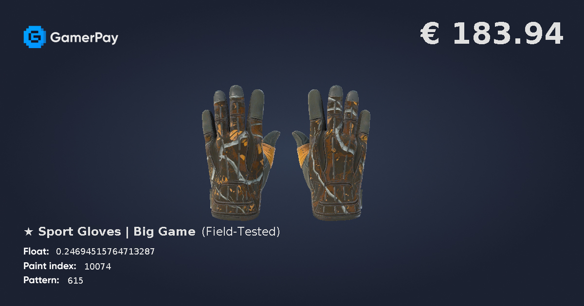 Sport Gloves Big Game on GamerPay