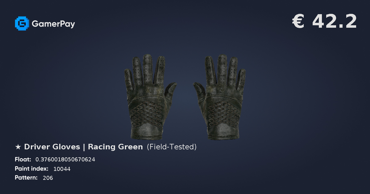 Driver Gloves Racing Green on GamerPay