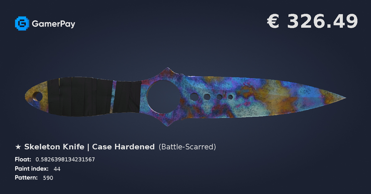 Skeleton Knife Case Hardened on GamerPay