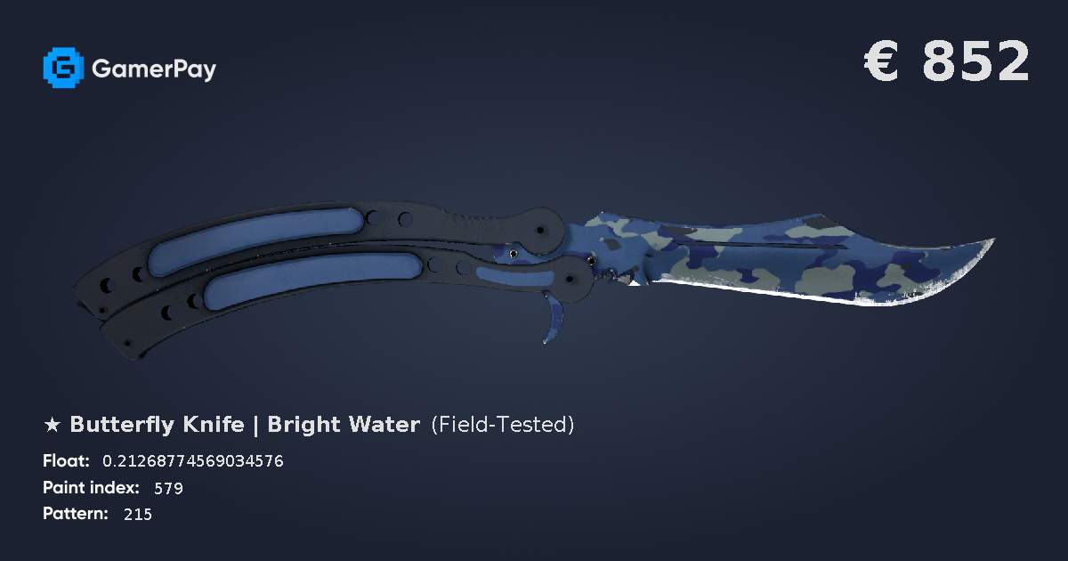 Butterfly Knife Bright Water on GamerPay