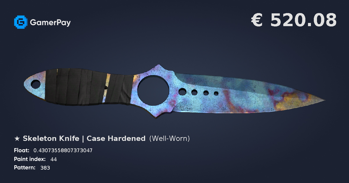 Skeleton Knife Case Hardened on GamerPay