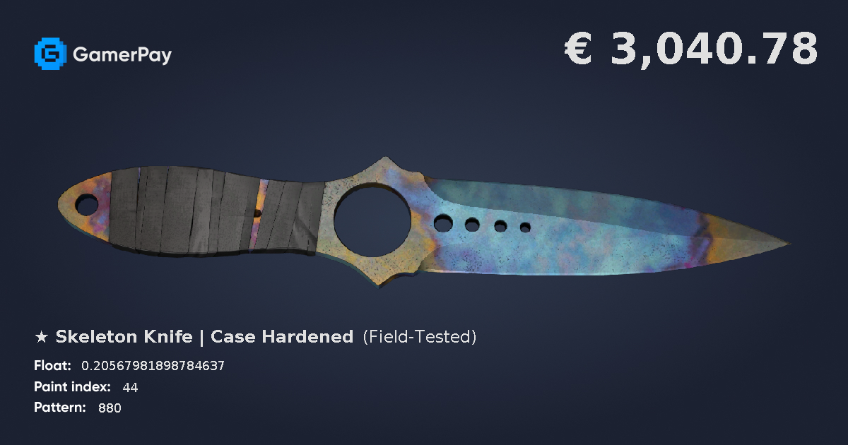 Skeleton Knife Case Hardened on GamerPay