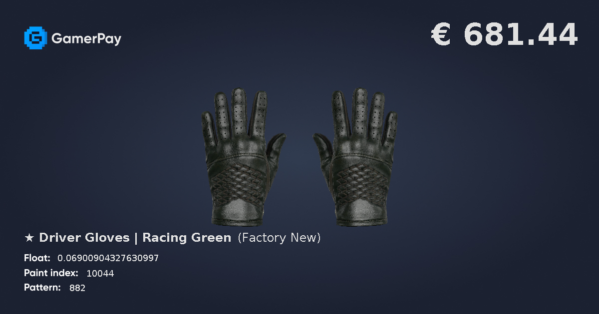 Driver Gloves Racing Green on GamerPay
