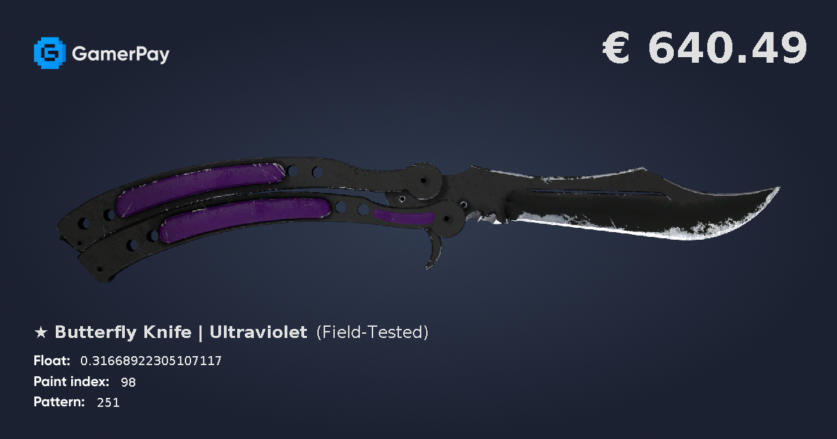 Butterfly Knife Ultraviolet on GamerPay