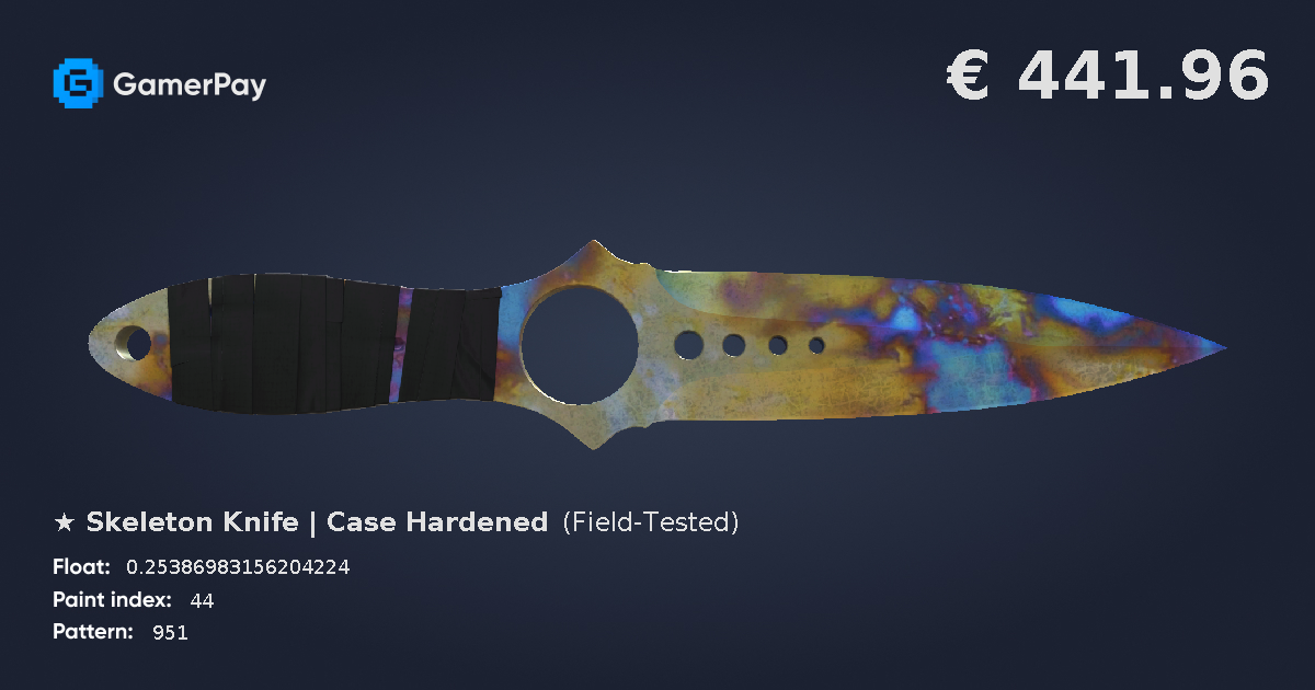 Skeleton Knife Case Hardened on GamerPay