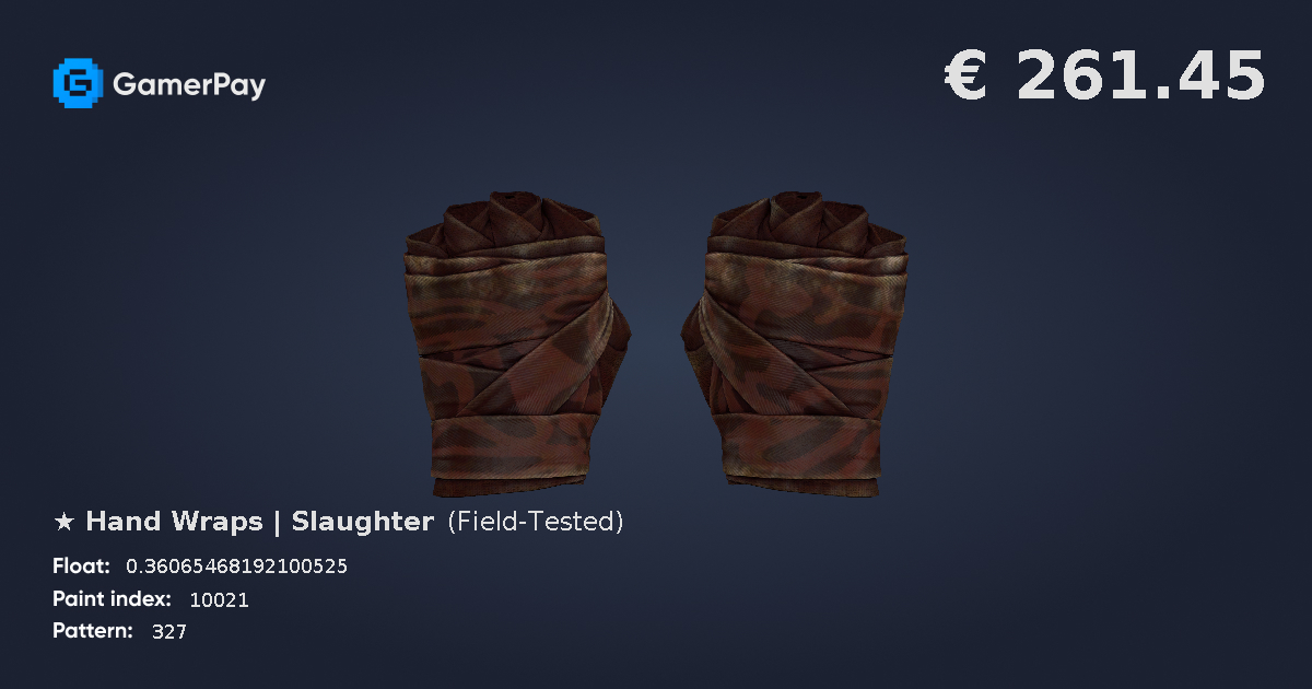 Hand Wraps Slaughter on GamerPay