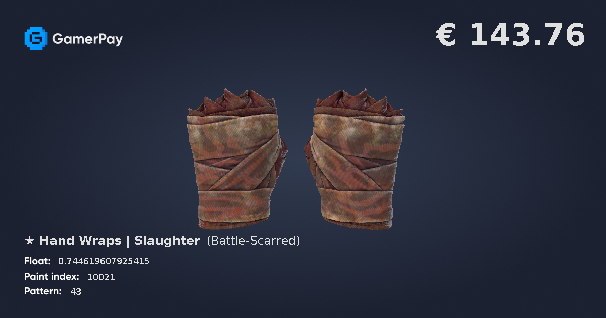 Hand Wraps Slaughter on GamerPay