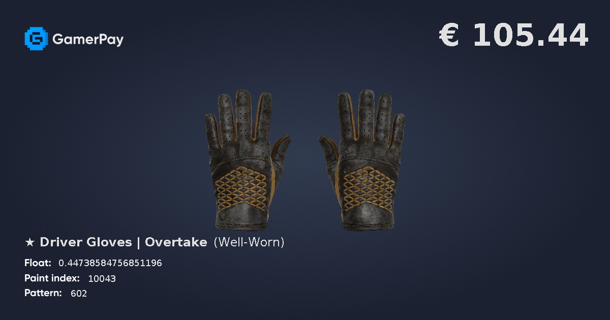 Driver Gloves Overtake on GamerPay