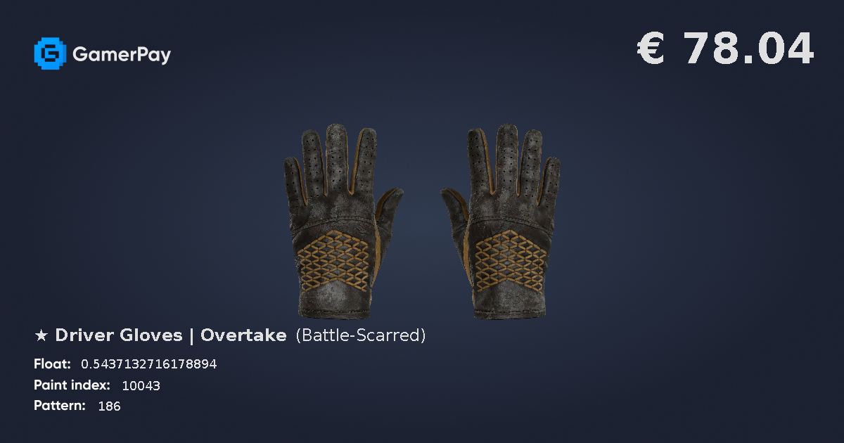 Driver Gloves Overtake on GamerPay