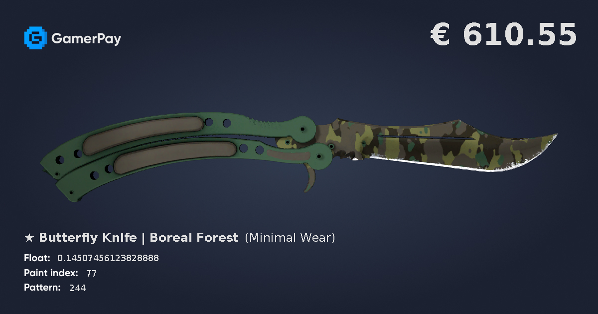 Butterfly Knife Boreal Forest on GamerPay