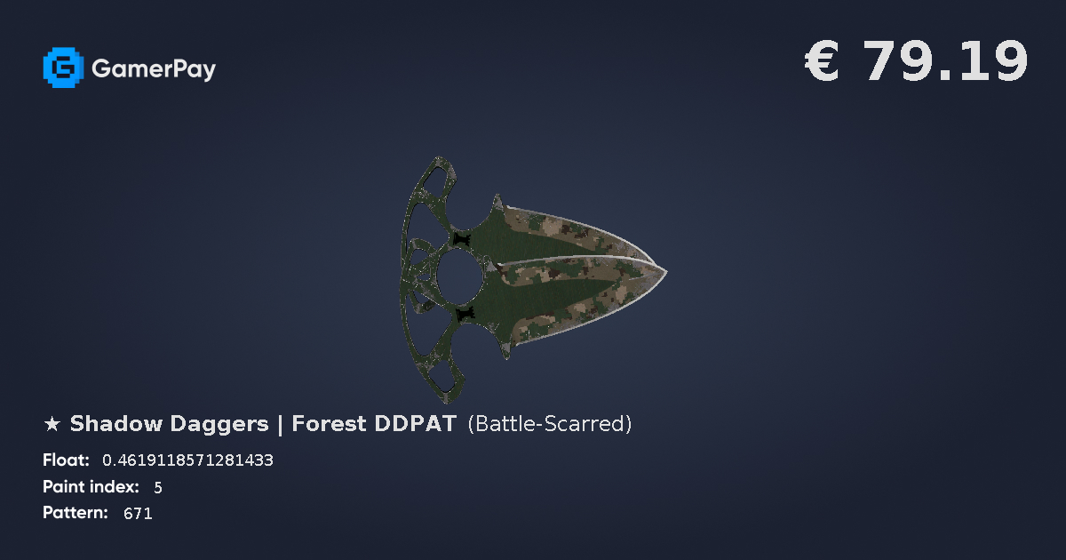 Shadow Daggers | Forest DDPAT on GamerPay