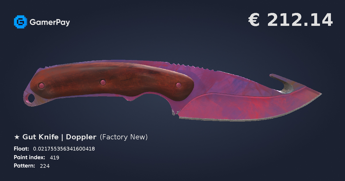 Gut Knife Doppler Phase 2 Factory New gamerpay.gg