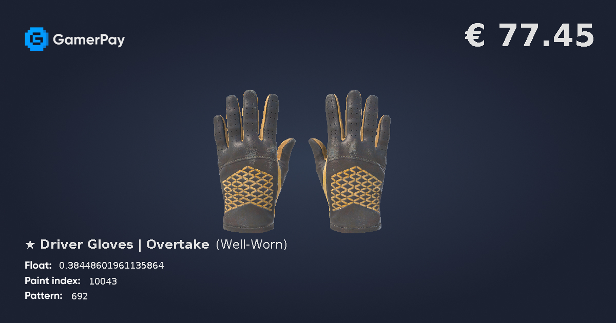 Driver Gloves Overtake on GamerPay