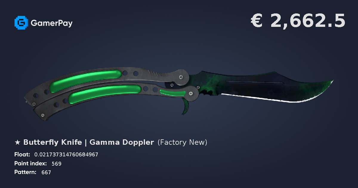 Butterfly Knife Gamma Doppler Phase 1 on GamerPay