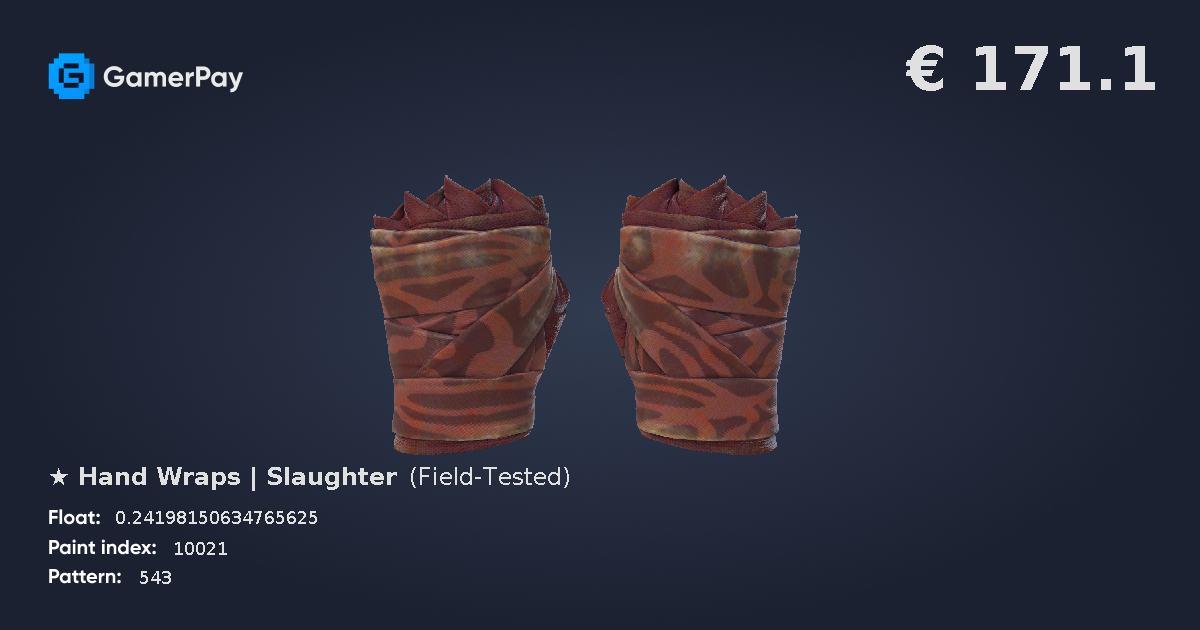 Hand Wraps Slaughter on GamerPay