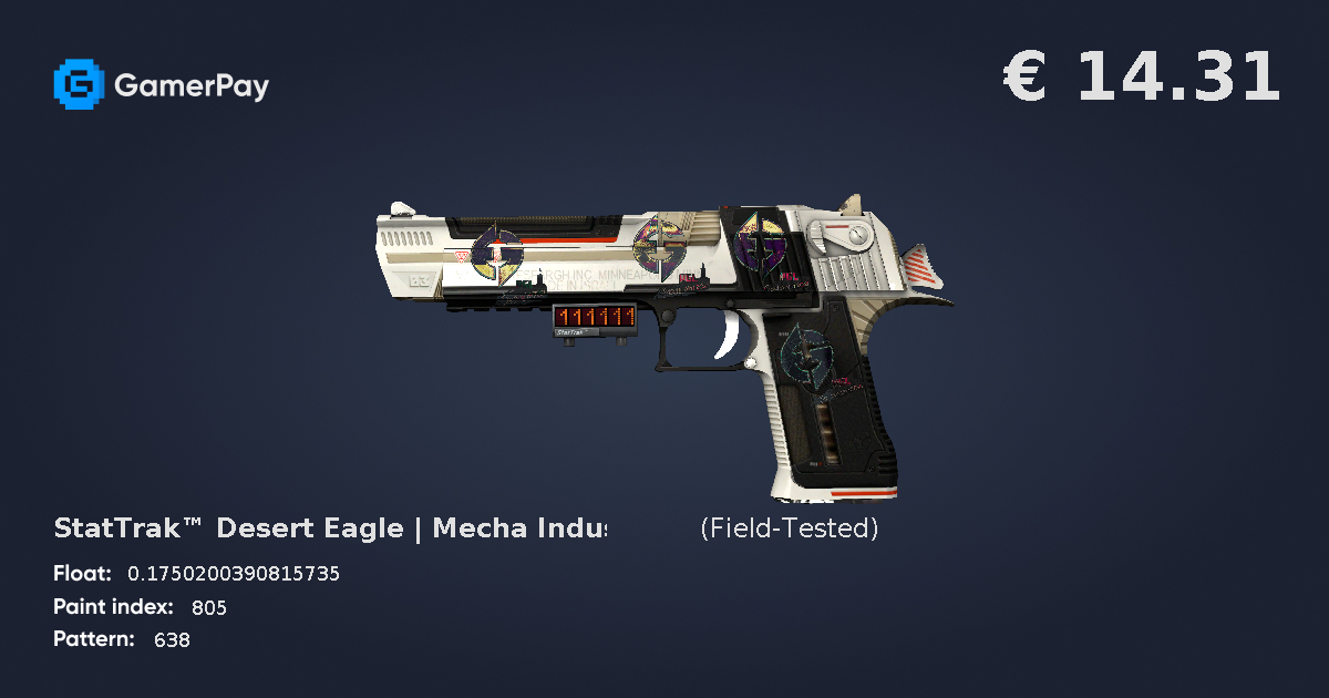 StatTrak™ Desert Eagle Mecha Industries on GamerPay