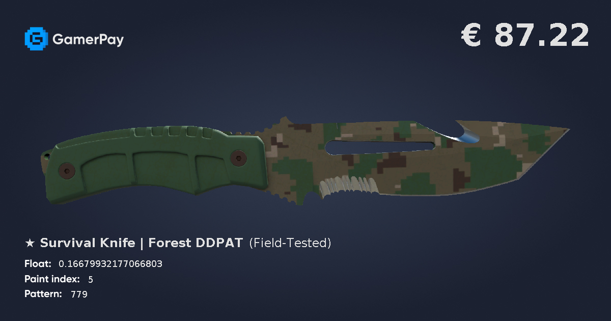 Survival Knife Forest DDPAT on GamerPay