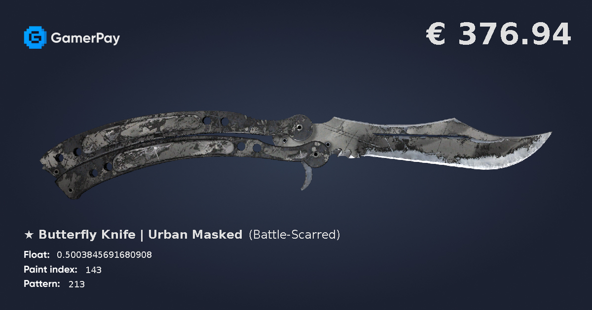 Butterfly Knife Urban Masked on GamerPay