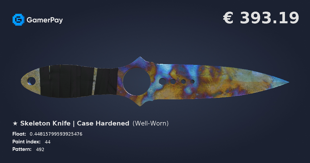 Skeleton Knife Case Hardened on GamerPay