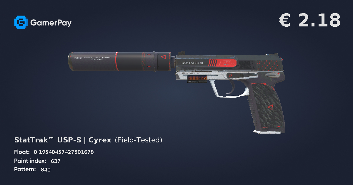 StatTrak™ USP-S | Cyrex on GamerPay