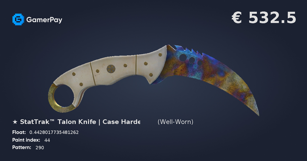 StatTrak™ Talon Knife Case Hardened on GamerPay