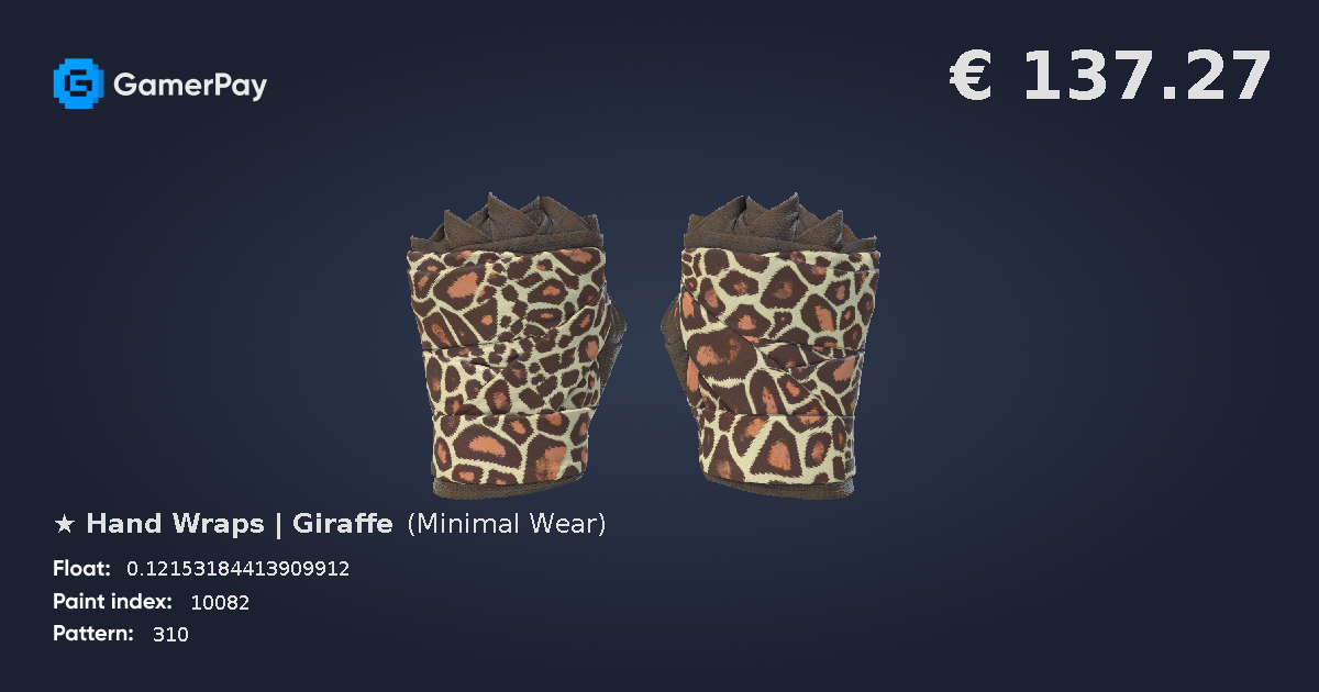 Hand Wraps Giraffe on GamerPay