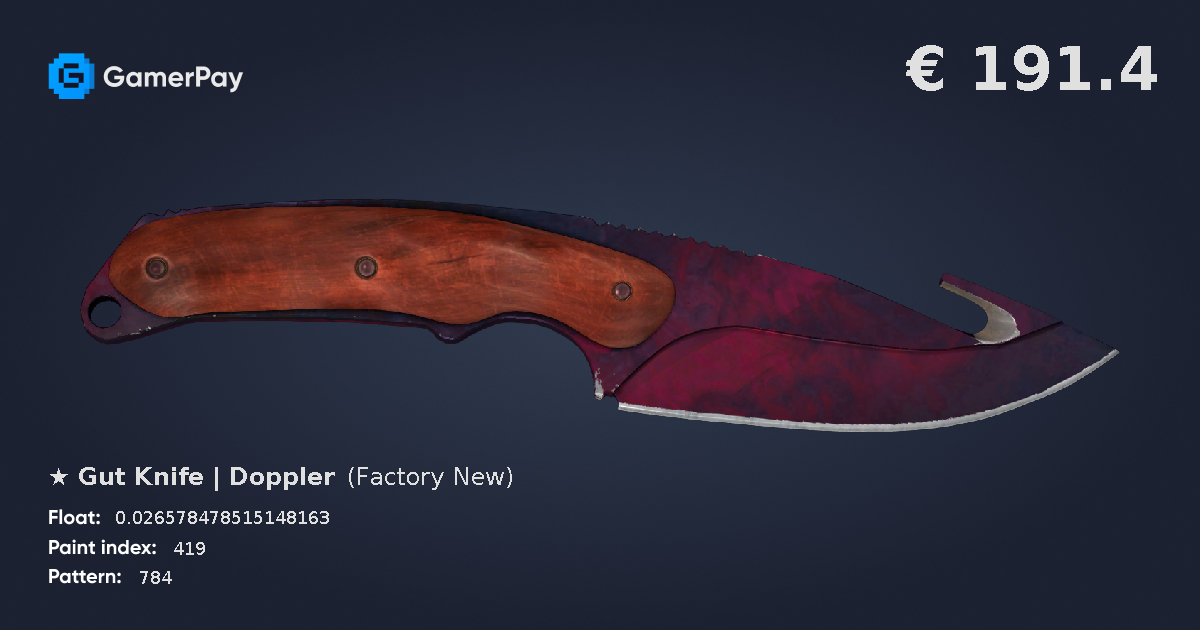 Gut Knife | Doppler Phase 2 on GamerPay