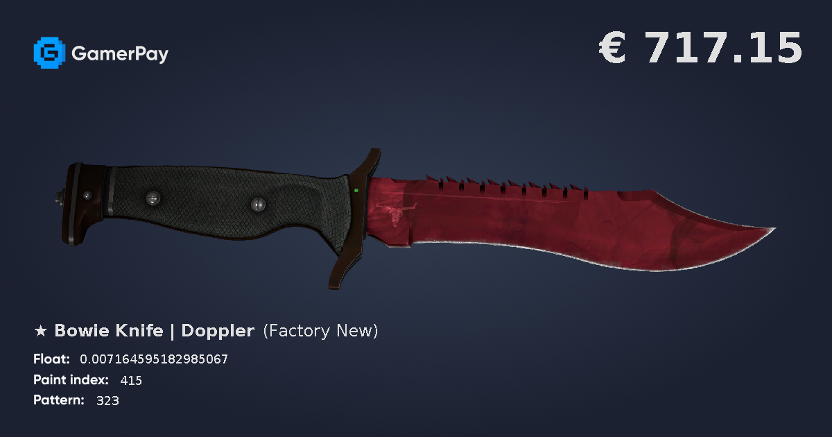 Bowie knife doppler ruby on gamerpay
